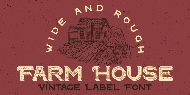 Ejemplo de fuente Farm House Texture